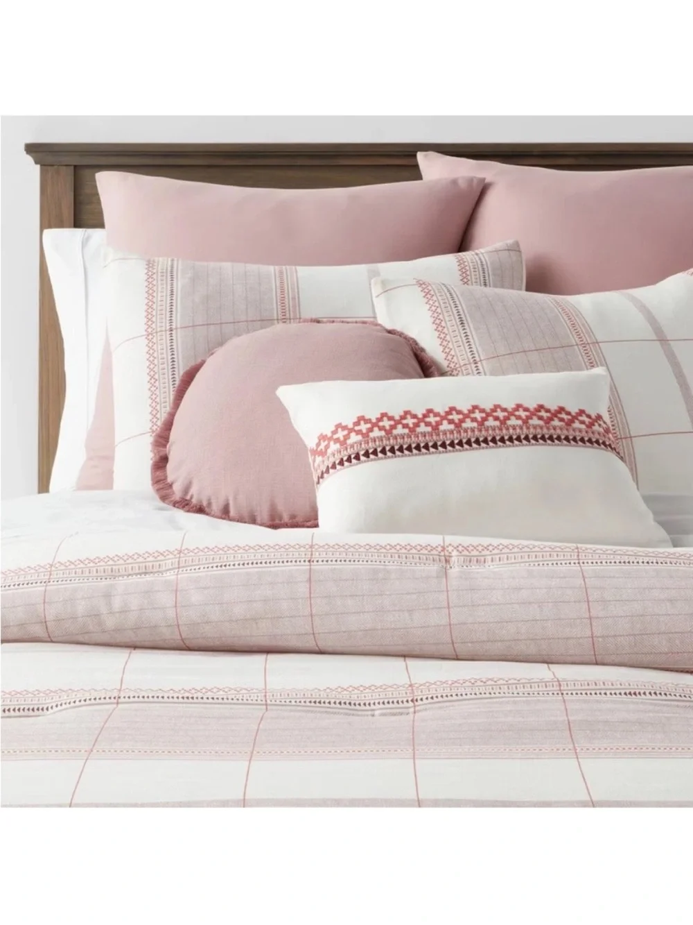 Threshold Pink and White 8-Piece Printed Comforter Set